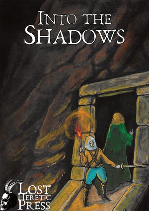 Picture of the Front cover of the adventure, two adventurers entering a dark cave